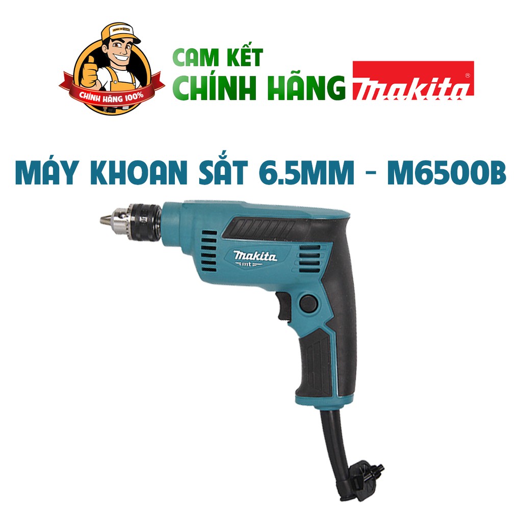 Máy khoan cầm tay mini,Máy khoan điện cầm tay gia đình,Máy khoan sắt thép gỗ.Máy khoan Makita chính hãng m6500b 6.5mm.