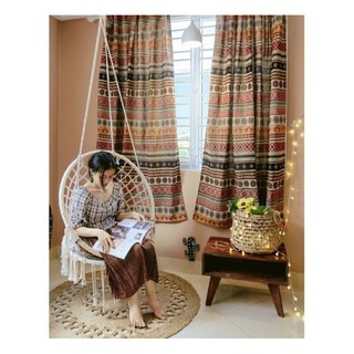 CHĂN-GA-THẢM THỔ CẨM DỆT TAY VINTAGE LOẠI 1