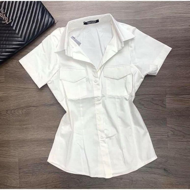 Áo sơ mi 2  túi cộc tay hàng đẹp bao chất