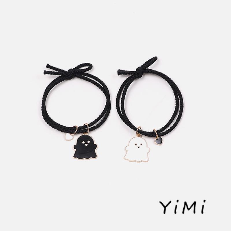 Set 2 Vòng Tay Tình Bạn Mặt Hình Ma Dễ Thương Có Thể Điều Chỉnh