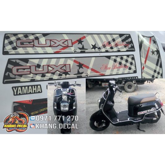 Tem rời CUXI FI 2021-2013 caro xe đen