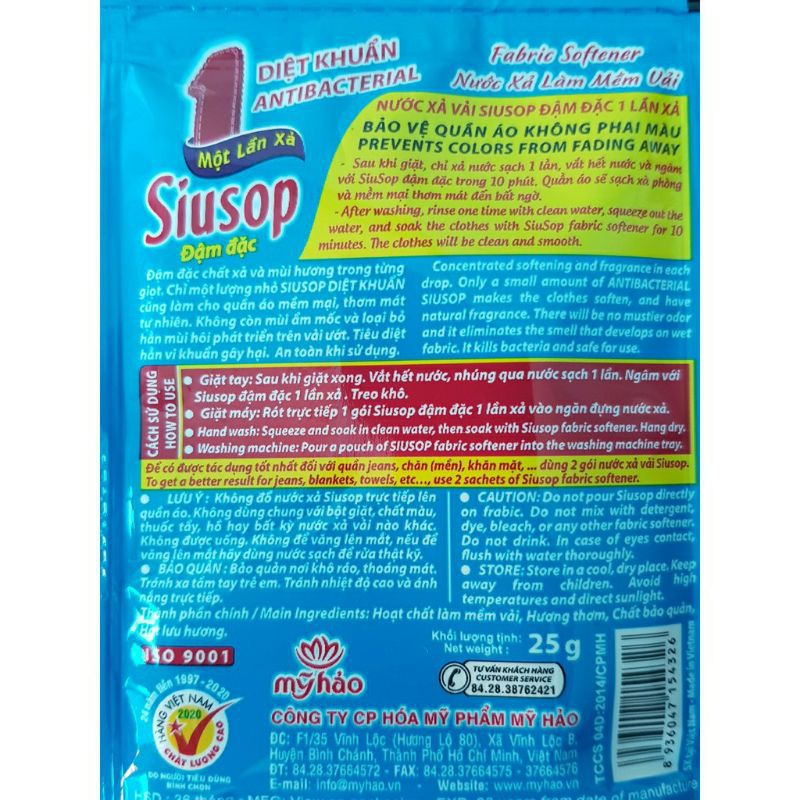 5 Gói Nước xả vải SIUSOP 1 bịch Chọn màu chat với shop nhé