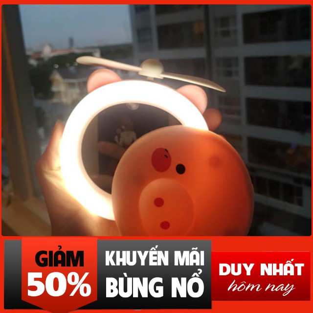 Quạt cầm tay có gương mini, quạt mini fan | BigBuy360 - bigbuy360.vn
