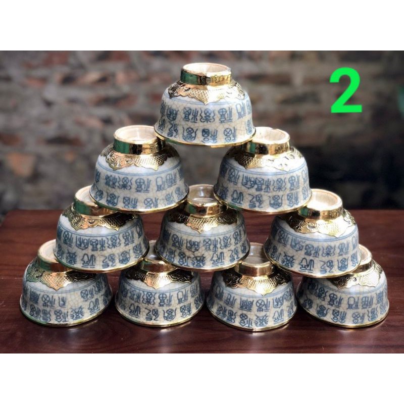 Bộ 10 bát rồng men dạn bọc đồng cực đẹp cực sang
