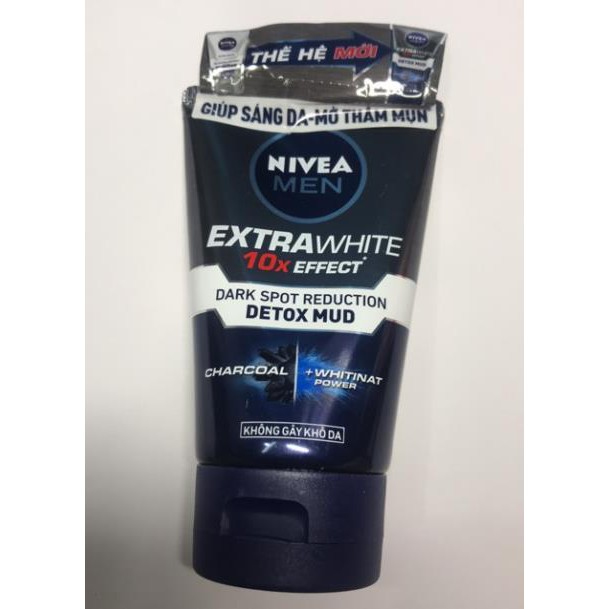 Sữa rửa mặt sáng da và mờ thâm mụn dành cho nam Nivea Men Extra White Dark Spot Reduction (100g)