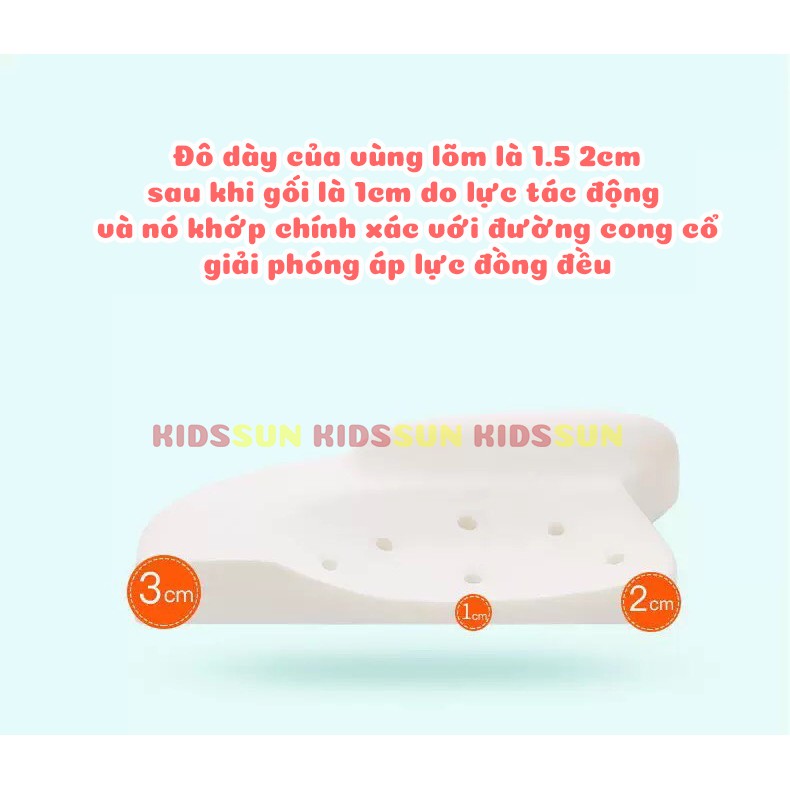 Gối Chống Bẹp Đầu Méo Đầu Gối Cao Su Non Cho Bé BABY MOOV Hàng Chính Hãng An Toàn Cho Bé Đem Lại Giấc Ngủ Ngon Cho Trẻ