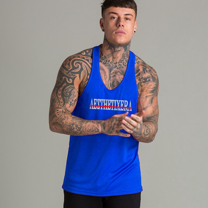 Áo thun ba lỗ không tay bằng cotton dùng luyện tập cơ bắp dành cho nam