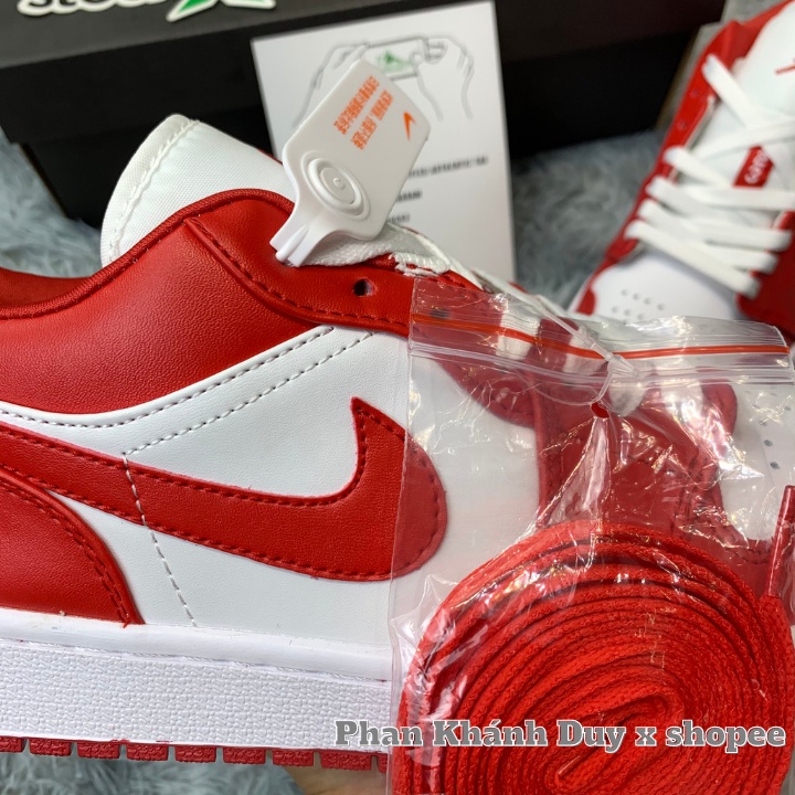 Giày thể thao jordan gymred low cổ thấp đỏ trắng thấp cổ nam nữ đủ phụ kiện