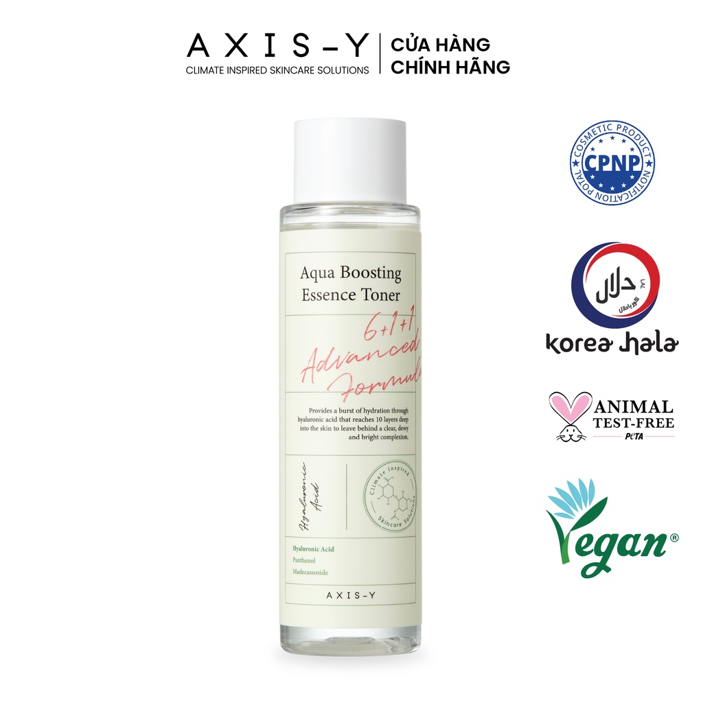 Nước hoa hồng AXIS-Y Aqua Boosting Essence Toner 150ml giúp làm sạch sâu và cấp ẩm sâu cho da Date T8/2024