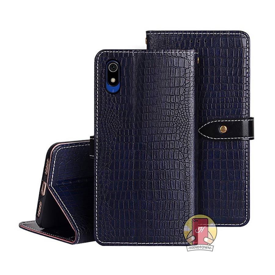 Bao da kiêm ví đựng thẻ Xiaomi Redmi 7A vân cá sấu