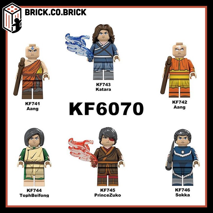 KF6070 - Đồ chơi lắp ráp minifigure lego Nhân vật trong phim Tiết Khí Sư Cuối Cùng Avatar The Last Airbender