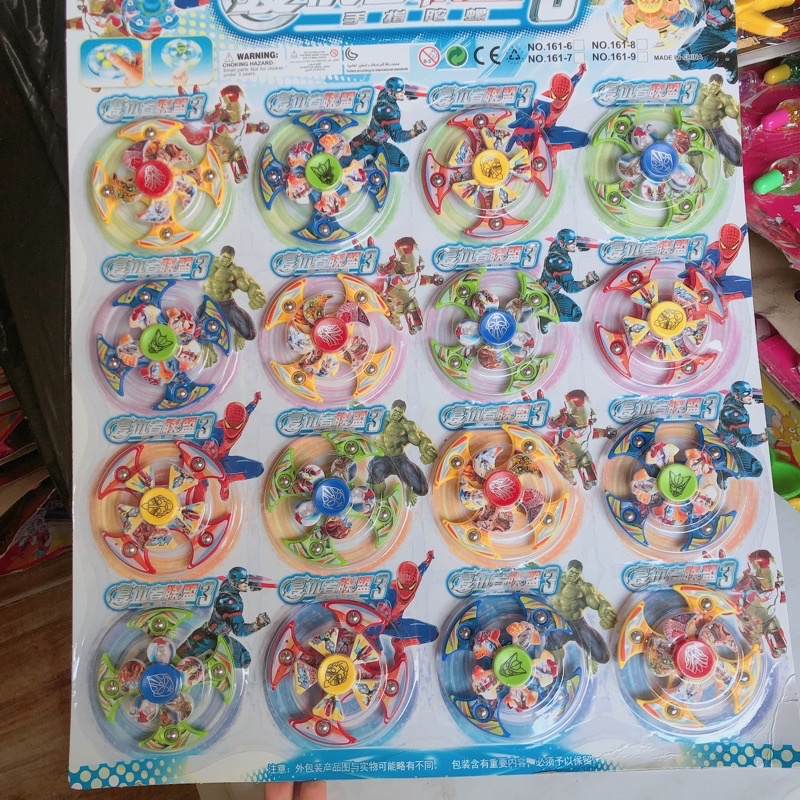 sỉ vỉ 16 bộ đồ chơi SPINER 2 tầng Avengers cực trơn