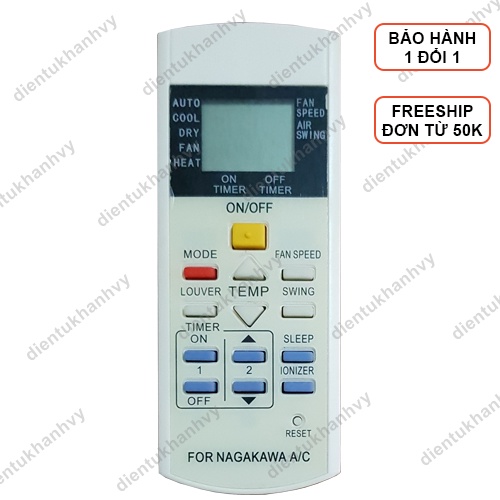 Remote điều khiển máy lạnh Nagakawa 2 chiều giá rẻ
