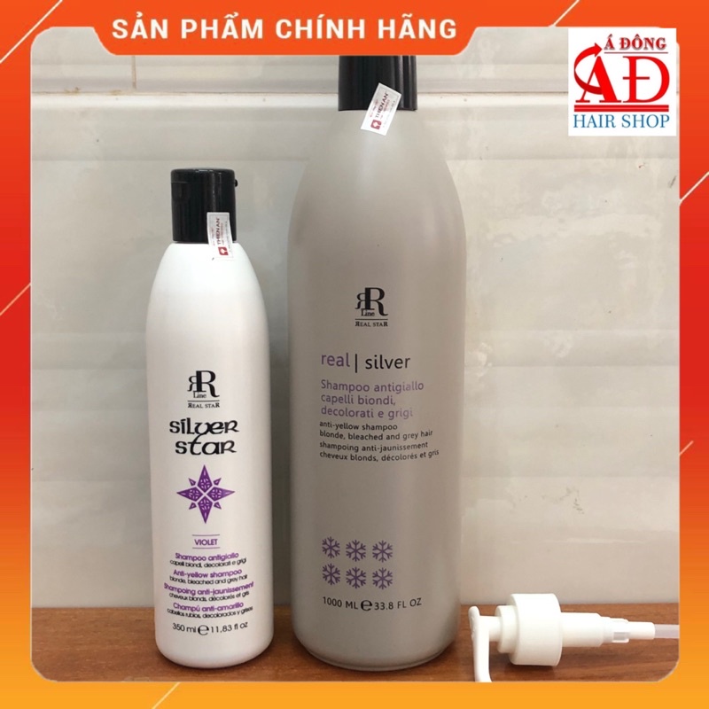 [ CHÍNH HÃNG ] DẦU GỘI TÍM KHỬ VÀNG RR LINE STAR SILVER ITALY