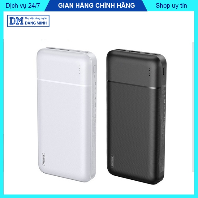 Pin dự phòng chính hãng Remax 20000mAh RPP-166 sạc nhanh 10W 2 cổng vào 2 cổng ra kích thước nhỏ gọn – Đăng Minh