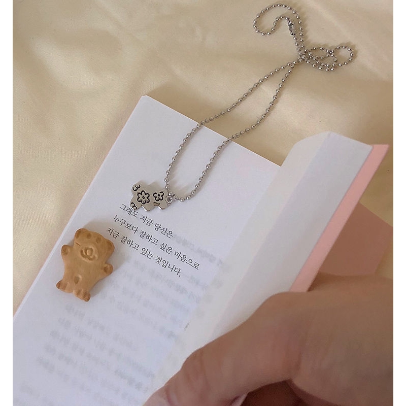 Dây chuyền kiểu xích mặt hình gấu phong cách thời trang hip hop