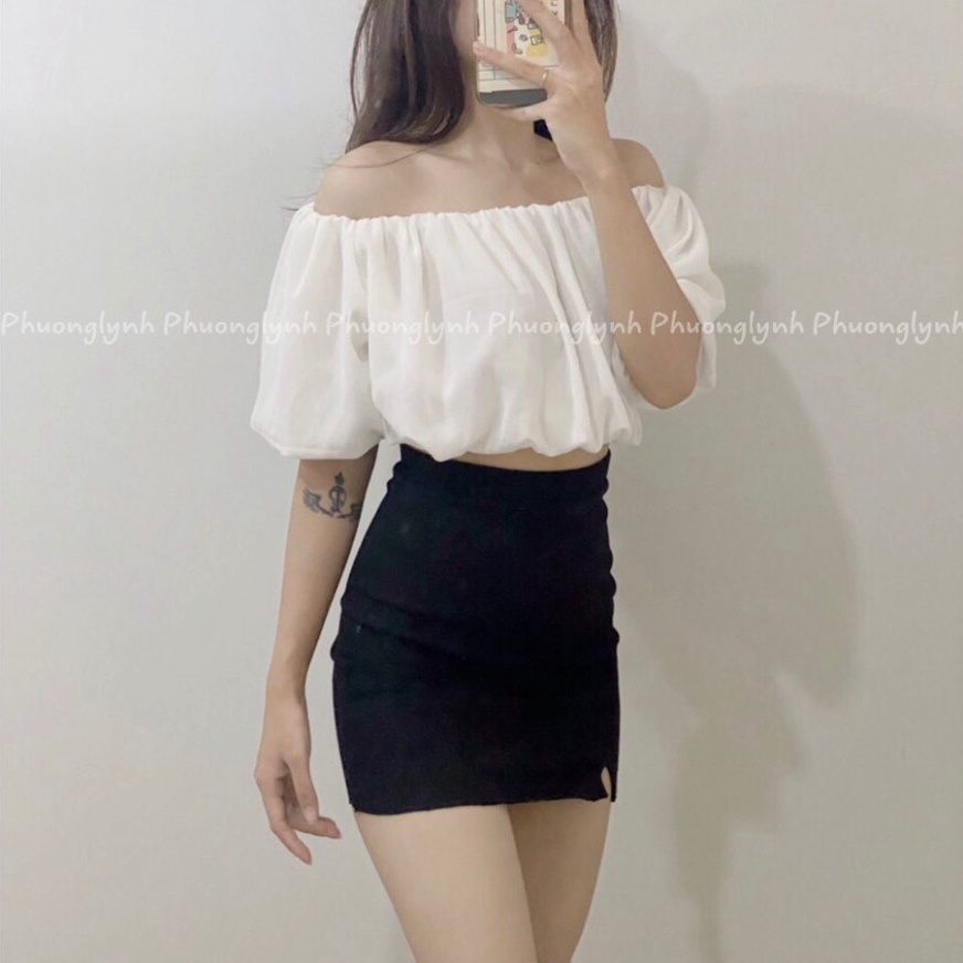 Áo trễ vai tay bồng 2 lớp (kèm video thật) MS36/GN40 | BigBuy360 - bigbuy360.vn