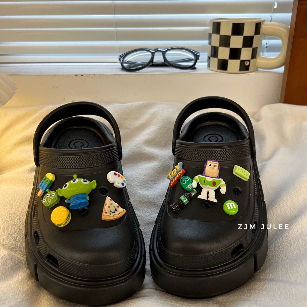 Dép Cross nữ đế 6cm siêu nhẹ kèm Sticker dễ thương hàng loại 1 dép nữ hot trend