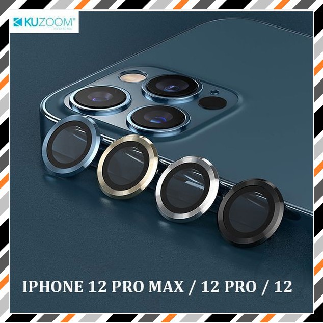 Dán Camera iPhone 11-12 Pro/Pro Max, Chính Hãng Kuzoom Kính Sapphire Cao Cấp Cực Đẹp.