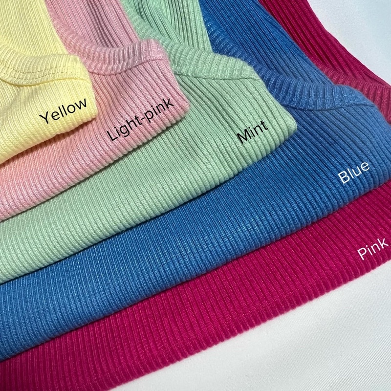 JOLIN | Áo thun gân ba lỗ co giãn dáng dài nhiều màu sắc