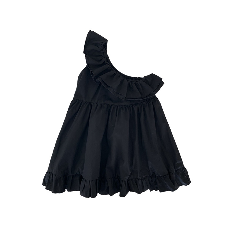 Đầm Công Chúa Không Tay Màu Trơn Thời Trang Mùa Hè Cho Bé Gái Se7en