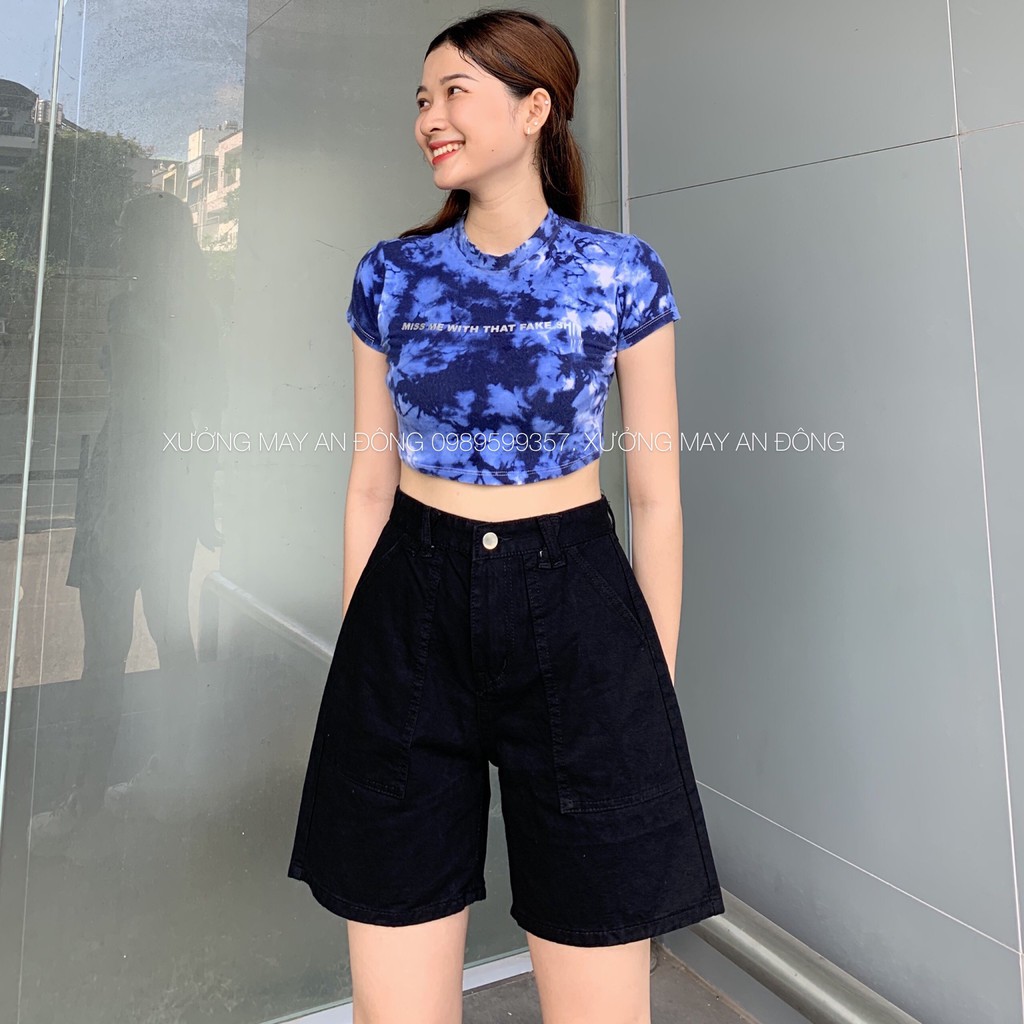 Quần Short Nữ Kaki Basic Unisex - Kiểu Quần sooc đùi màu đen màu trắng trơn Ulzzang | BigBuy360 - bigbuy360.vn