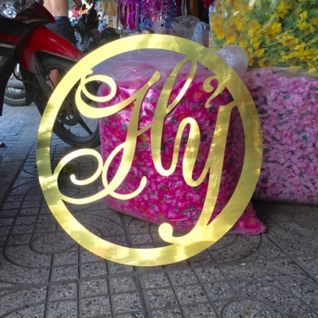 Chữ hỷ alu 60cm trang trí gia tiên