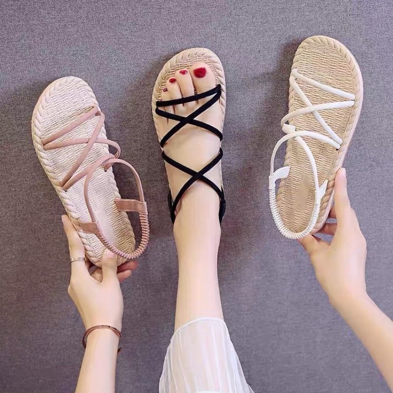 Giày sandal nhựa nữ đế giả cối đi mưa đi biển đi học cực xinh chống trơn trượt - GL003