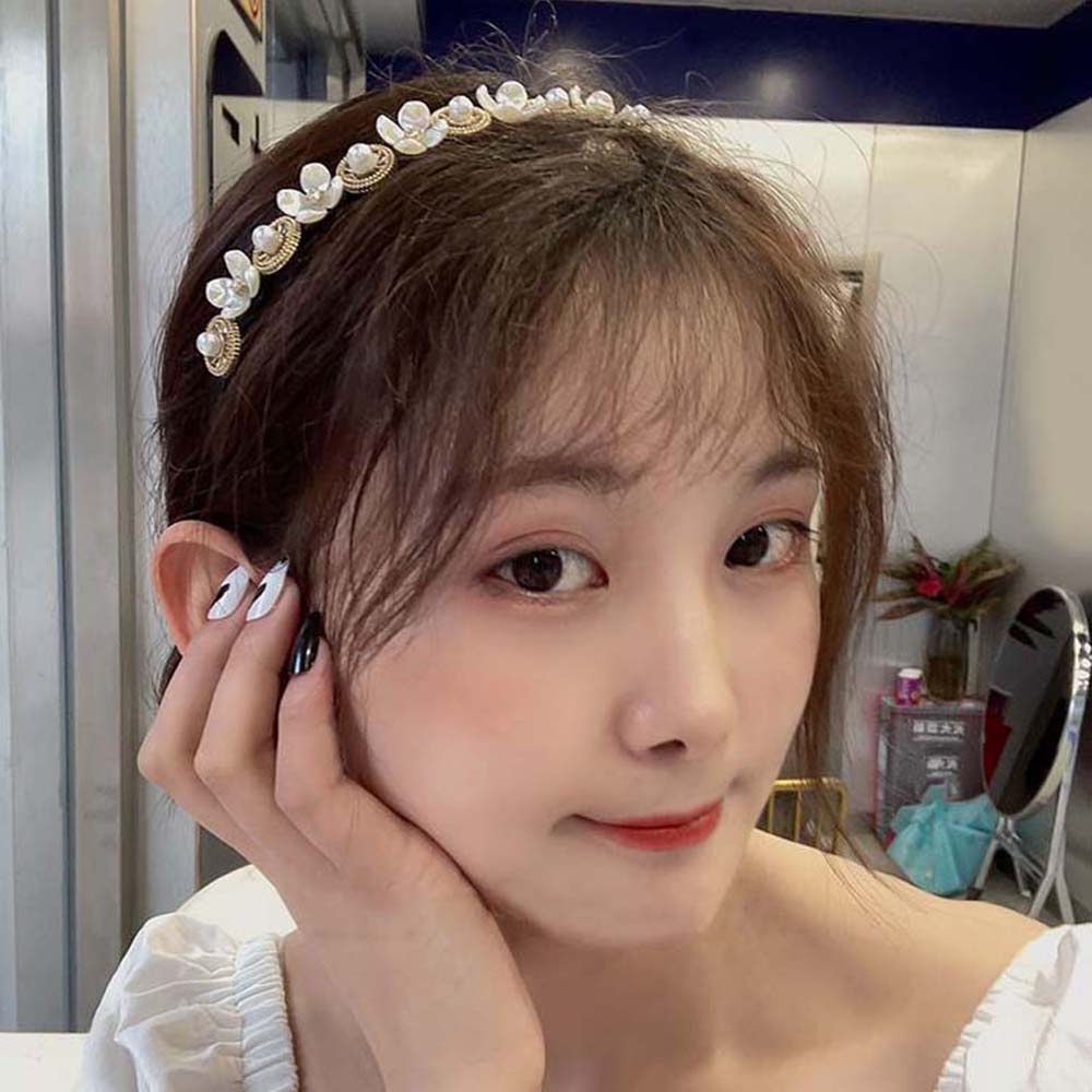 Cài tóc hình hoa đính ngọc trai phong cách Hàn Quốc cổ điển thời trang cho nữ