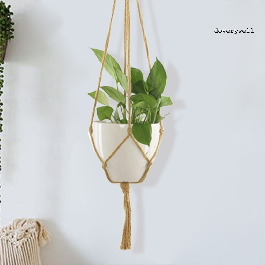 Bộ 4 Chậu Hoa Treo Tường Trang Trí Phối Tua Rua Thời Trang Độc Đáo