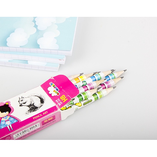 ( 1 Hộp 10 Cây ) Bút Chì Gỗ Đầu Tẩy GP012 HB Thiên Long Camshop