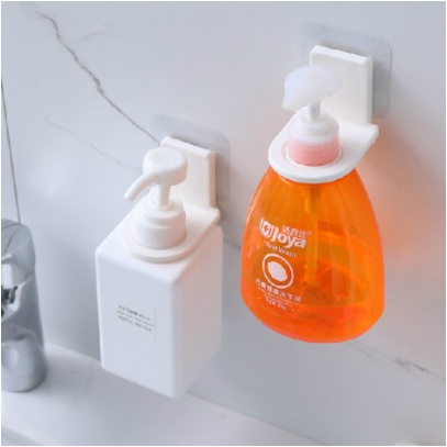 [FREESHIP] Bộ 2 móc treo cổ chai nước rửa tay, dầu gội, sữa tắm dán tường siêu chắc chắn có keo dán sẵn.