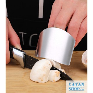 Miếng inox xỏ ngón bảo vệ ngón tay, chống đứt tay khi thái, cắt lát rau củ GD377-BVngonInox