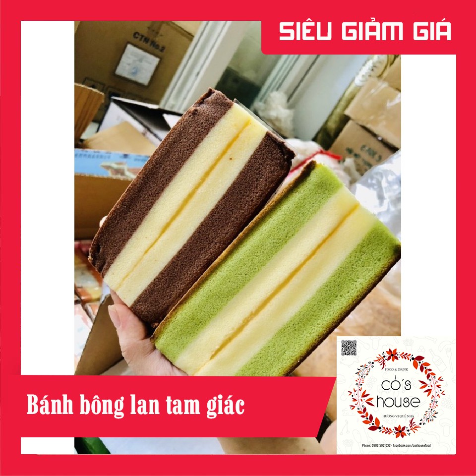 Bánh bông lan tam giác từng lớp mềm mịn