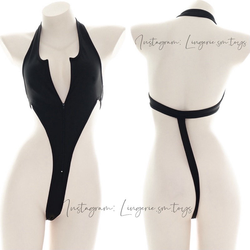 Bodysuit Vạt Cao Kéo Khoá Tôn 3 Vòng Quyến Rũ @lingeriesmtoys