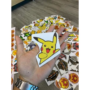 Tem Sticker PIKACHU 3Lớp cao cấp chống bong phai màu ! ( giá 1c )