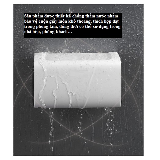 Hộp đựng giấy vệ sinh đa năng OENON hình chữ nhật, Hộp khăn giấy dán tường chống nước cao cấp