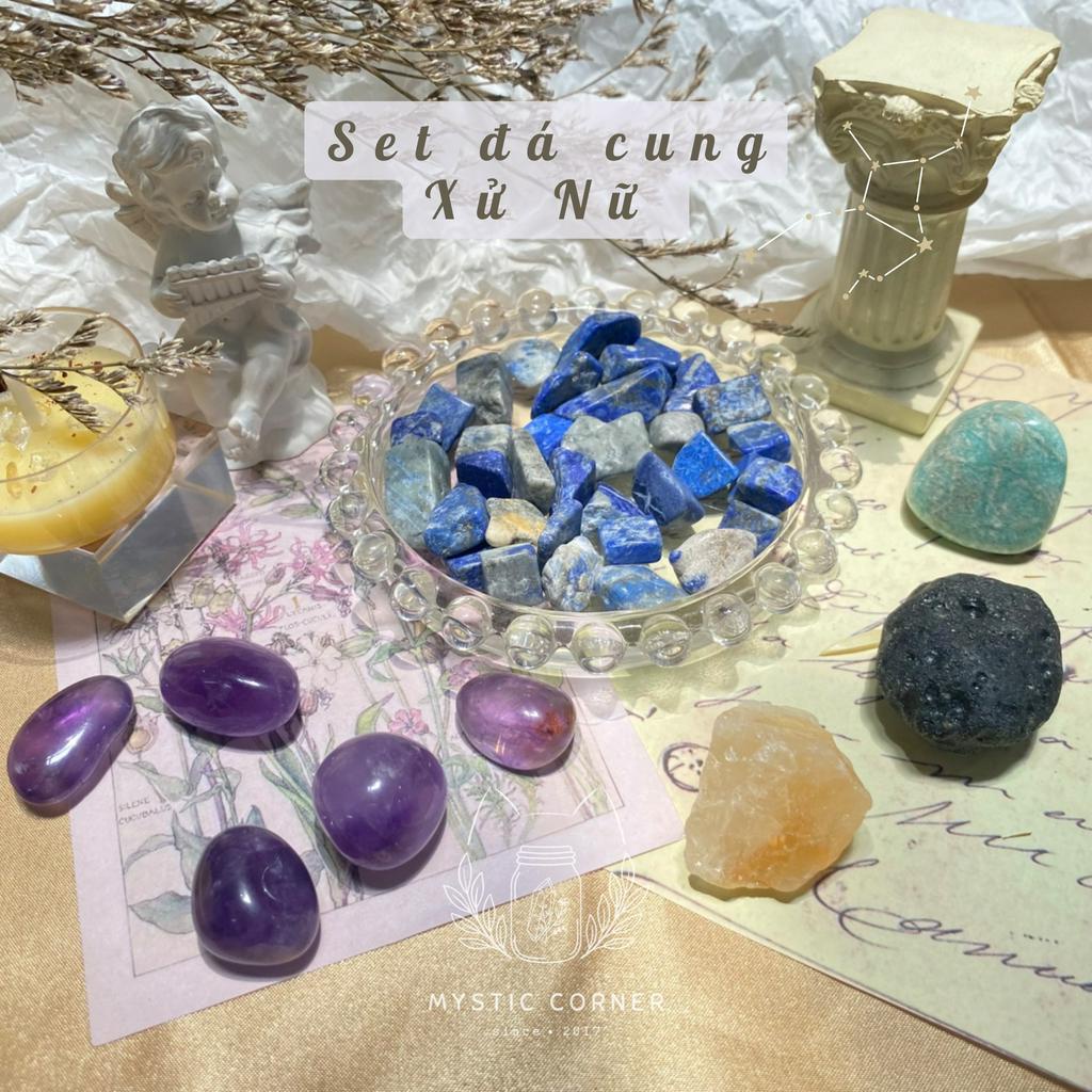 Set đá may mắn cho Xử Nữ, đá thạch anh, đá thanh tẩy bài Tarot, đá phong thuỷ