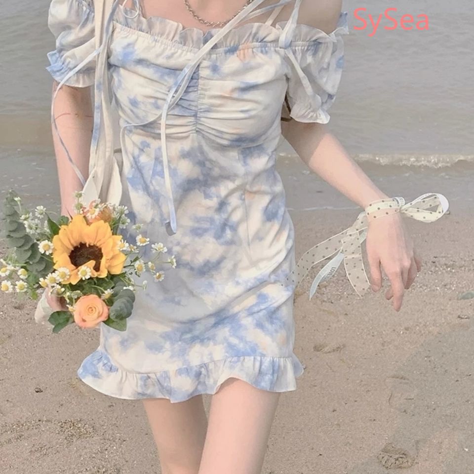 Đầm Midi Trễ Vai Thời Trang Mùa Hè Cho Phái Nữ