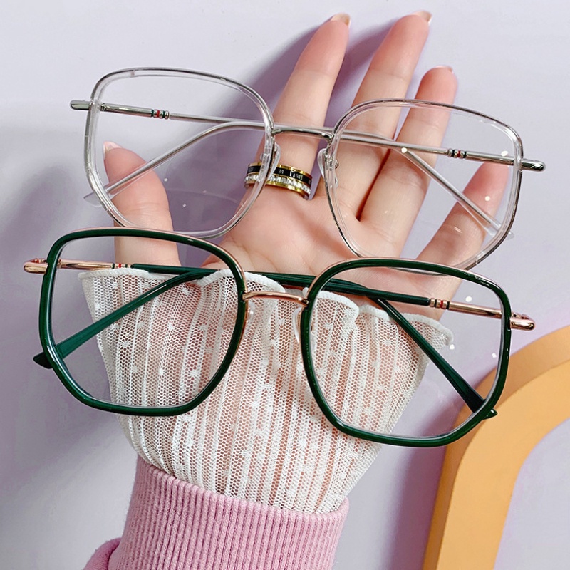 Mắt Kính Gọng Vuông Cỡ Lớn Phong Cách Retro Thời Trang