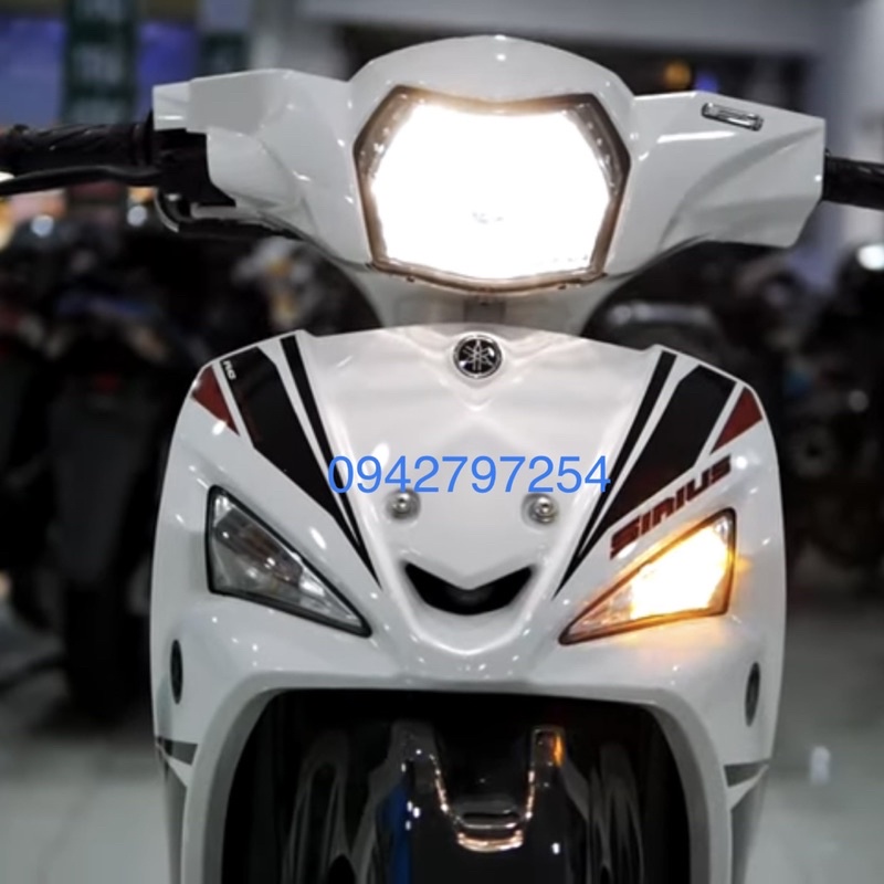 Sơn xe máy Yamaha Sirius màu Trắng pha lê MTP002-1K và MTP704-2K Ultra Motorcycle Colors