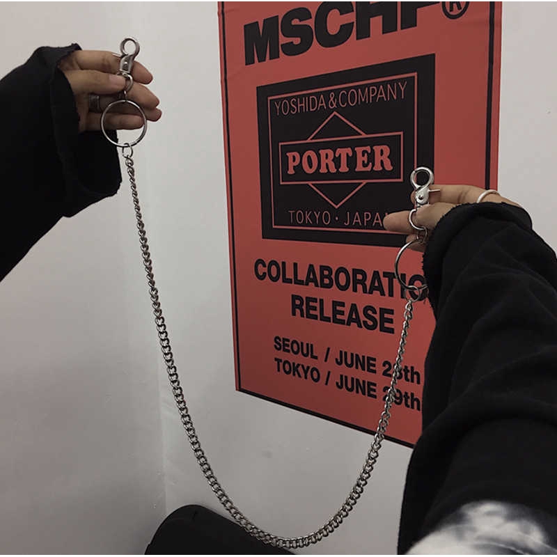 Chuỗi dây treo quần ba lô túi xách kim loại phong cách retro cá tính thời trang unisex