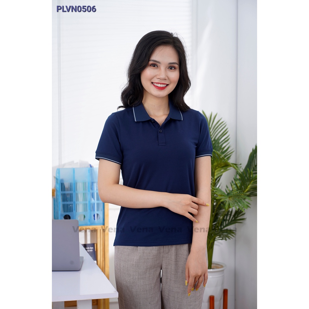 Áo polo nữ Vena chất liệu cotton 100% mềm mịn, thoáng mát, thấm mồ hôi