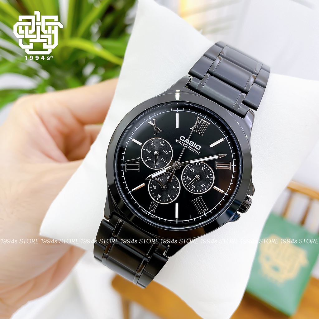Đồng hồ nam Casio MTP-V300B-1A dây thép không gỉ, chống nước, hàng chính hãng