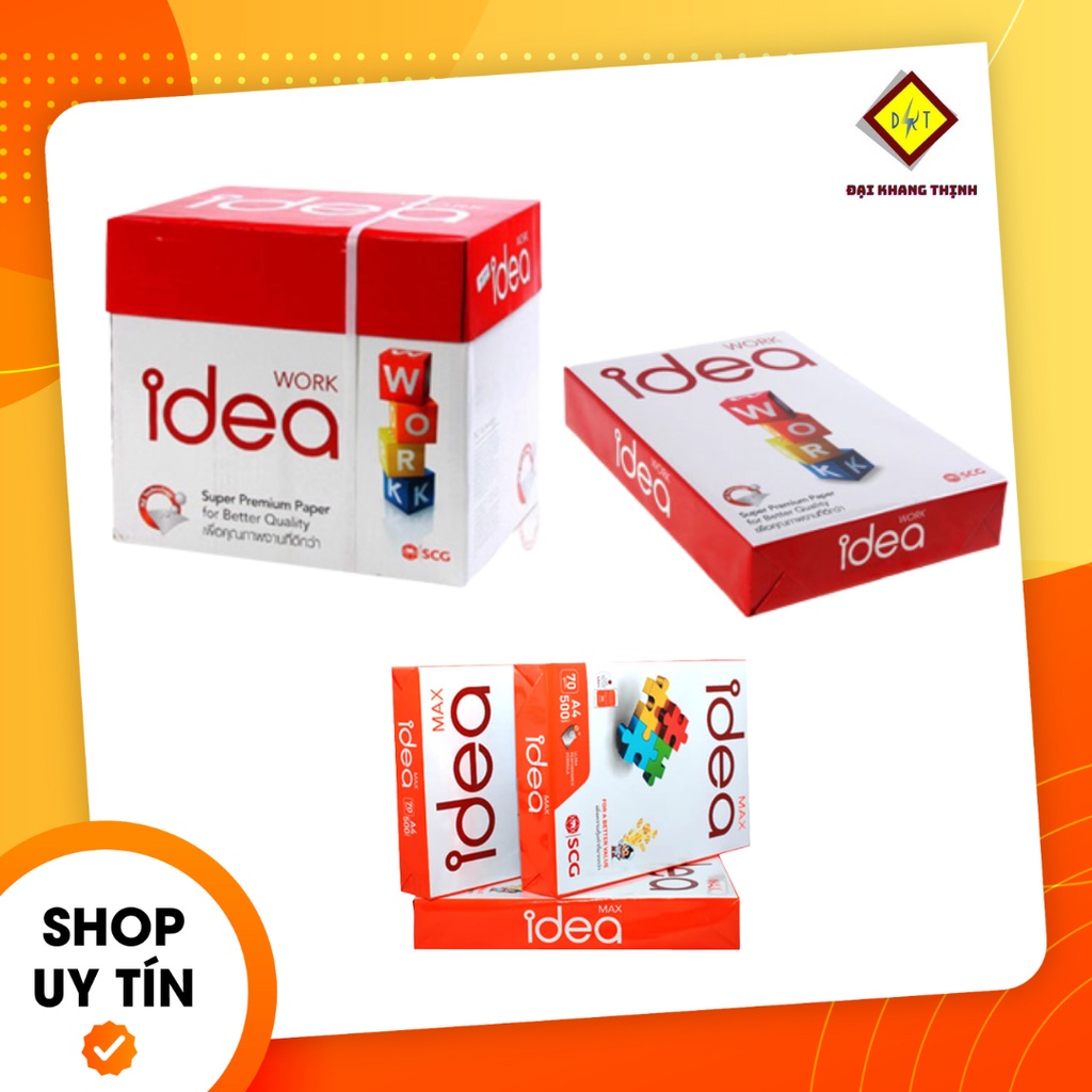 Giấy A4 Idea 70gsm 80gsm giấy in Photo A4 giá rẻ CAM KẾT CHẤT LƯỢNG