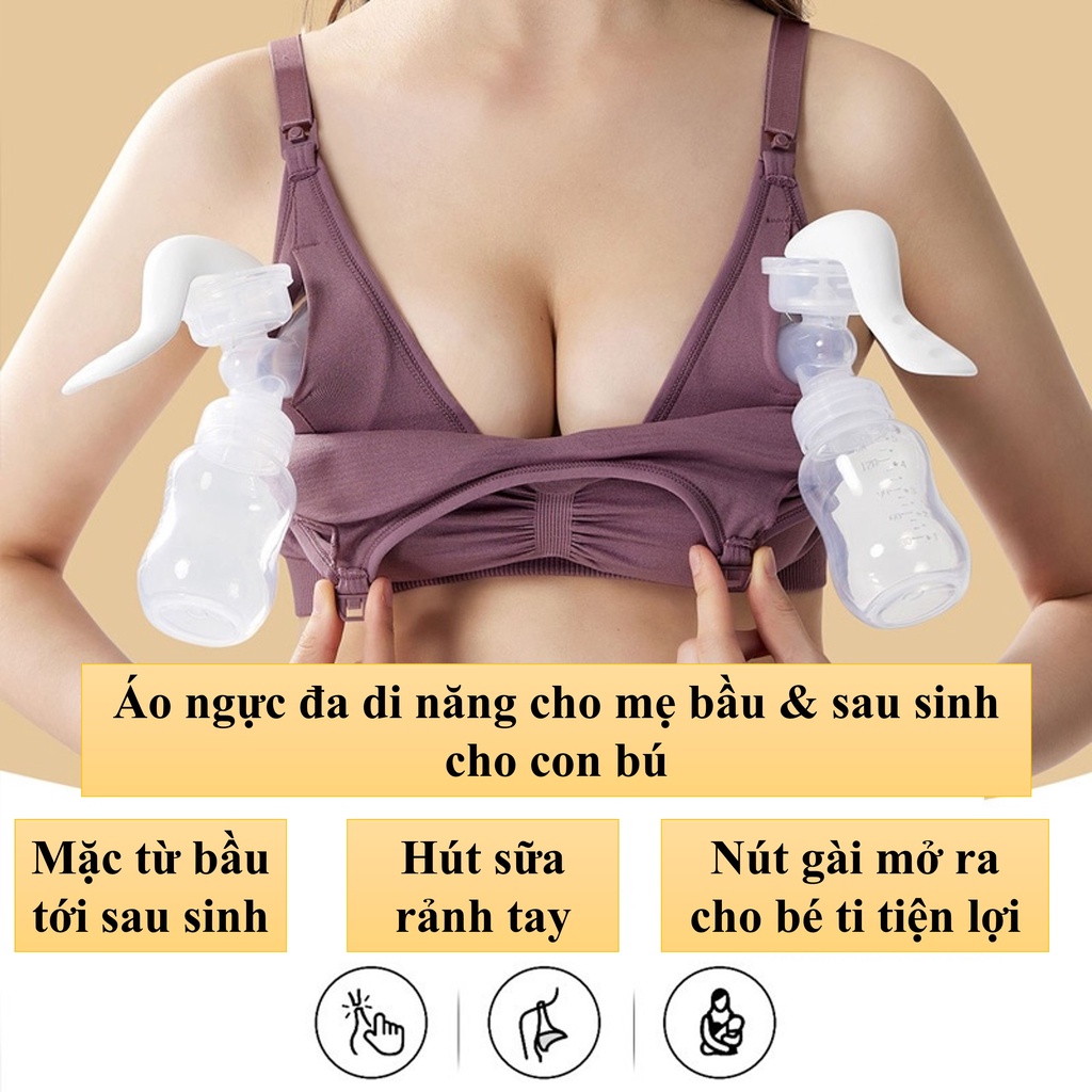 Áo Bra Hút Sửa Rảnh Tay Và Cho Con Bú 3 Trong 1 Chống Chảy Sệ Tiện Lợi YiOn Underwear AB02
