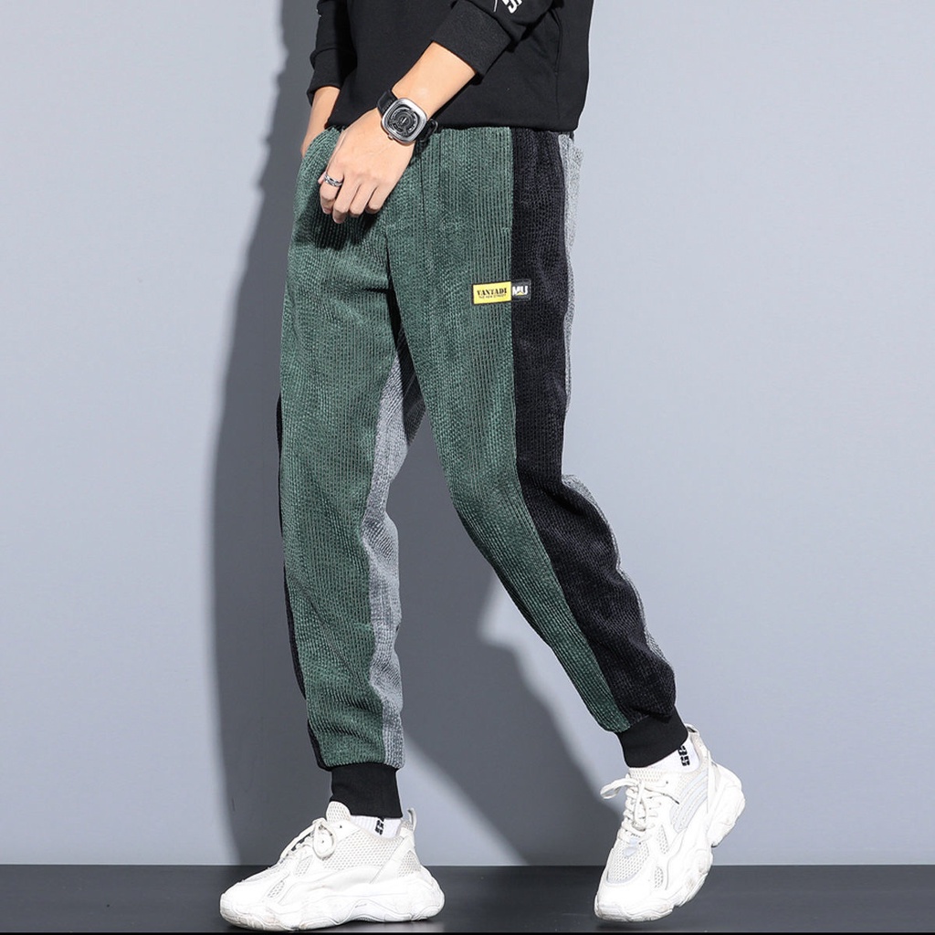 Quần nhung dày ống rộng thời trang dành cho nam