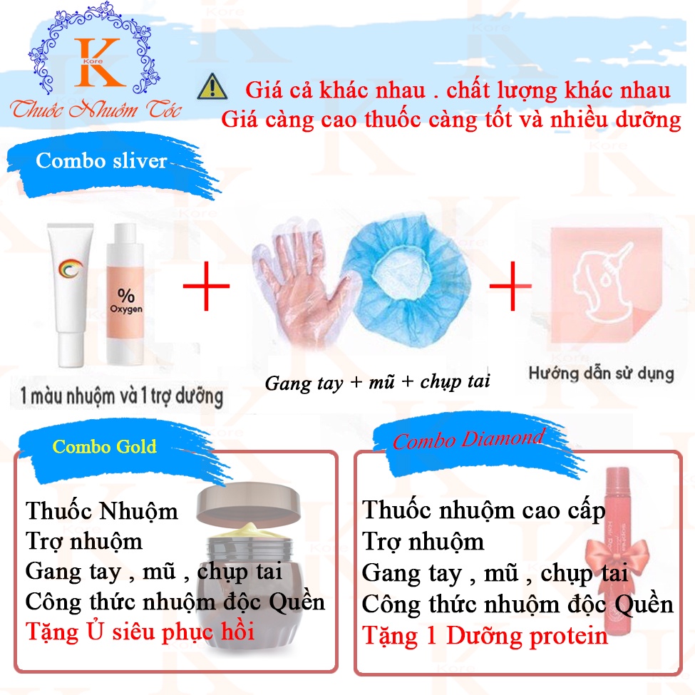 Thuốc nhuộm tóc NÂU KHÓI XƯƠNG MÙ màu nhuộm lên chuẩn tone kem nhuộm a n toàn không sót da đầu hàng chính hãng