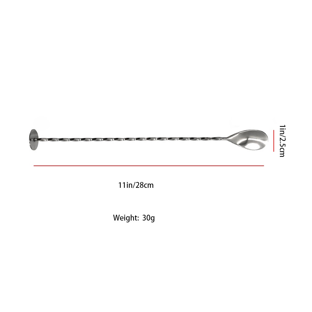 [Choosewho1] Long Handle Wine Stirrer Bar Pub Home Kitchen Beverage Blender Twist Cup Stainless Steel Stirring Spoon