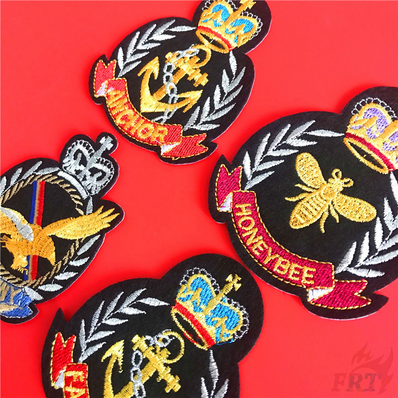 ♚ Sticker Ủi Thêu Hình Vương Miện Phong Cách retro ♚ 1pc Tự May Tự Làm Trên Sắt Trên Các Bản Vá Lỗi